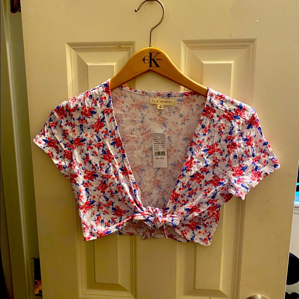 Tie front crop top